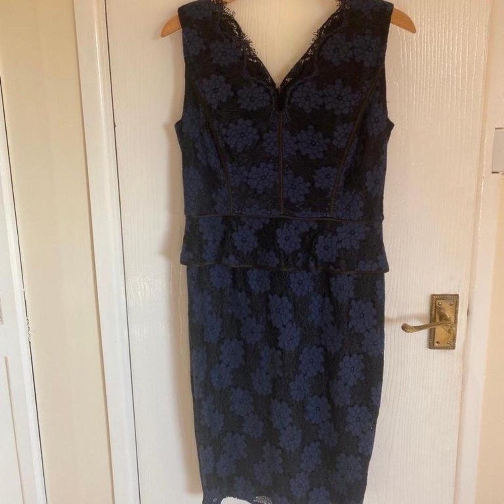 Womens Black and Navy Dress